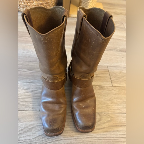 VINTAGE Brown Leather Pull-On harness boot - Picture 4 of 6